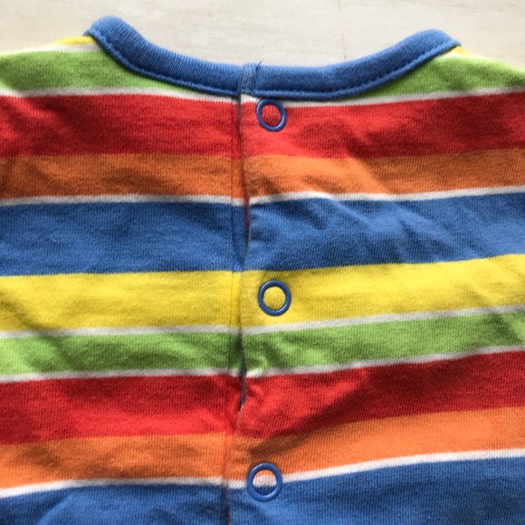 Little Me Baby Colorful Stripe Short Sleeve Onesie - Picture 4 of 7